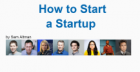 How To Start A Start-up